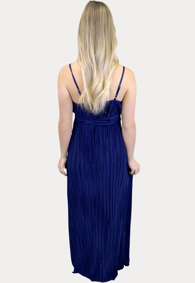 navy maternity maxi dress