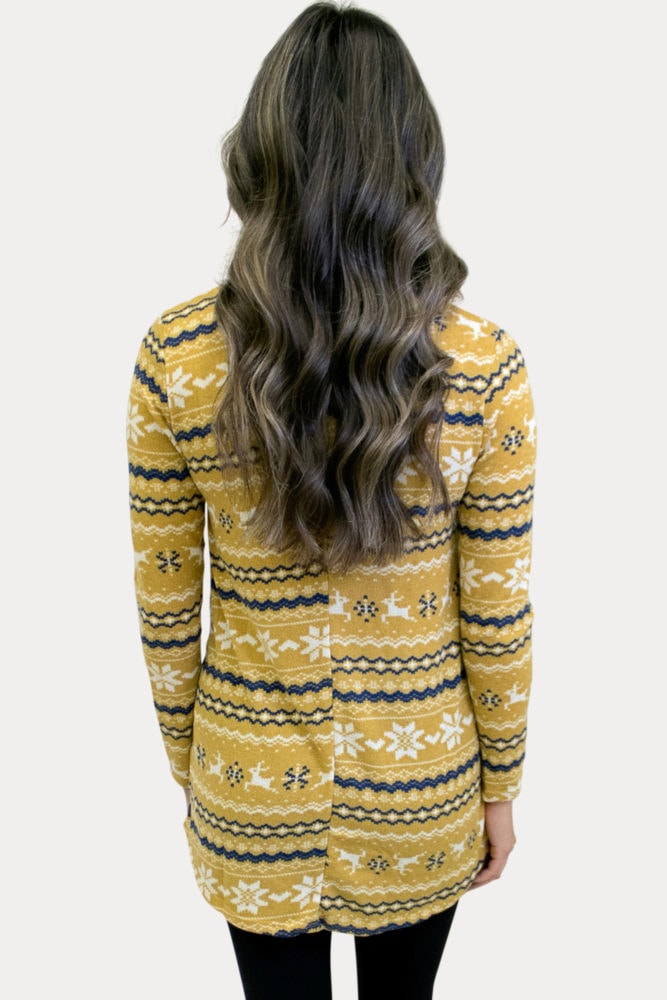 winter print maternity tunic