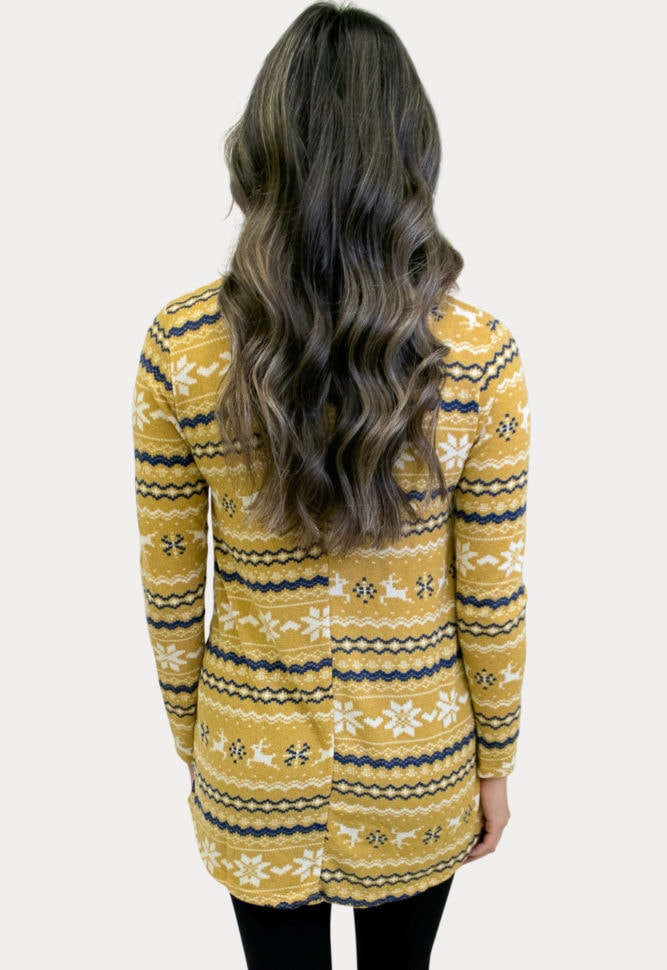 winter print maternity tunic
