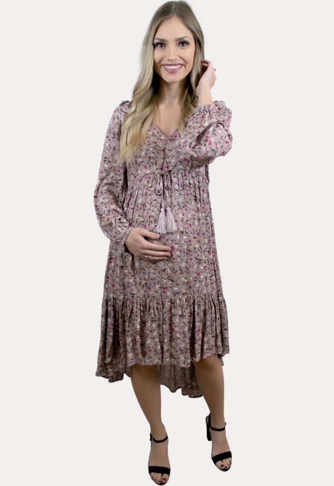 high low floral pregnancy dress