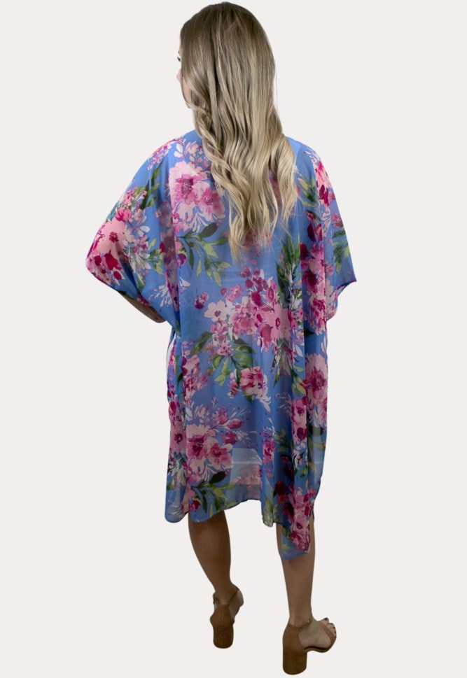 purple floral maternity cardigan