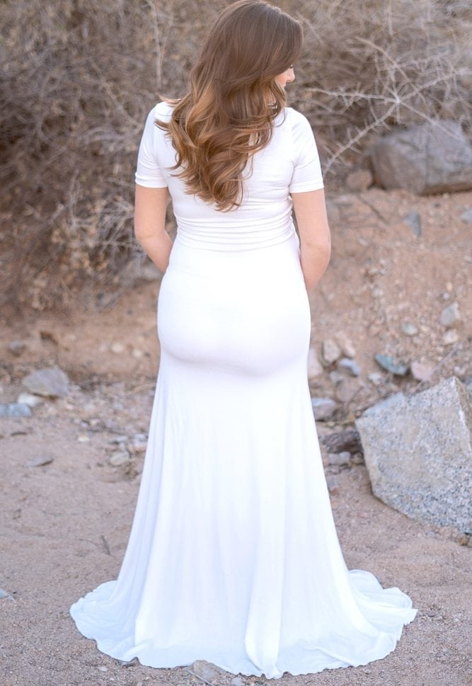 sweetheart tie front pregnancy gown
