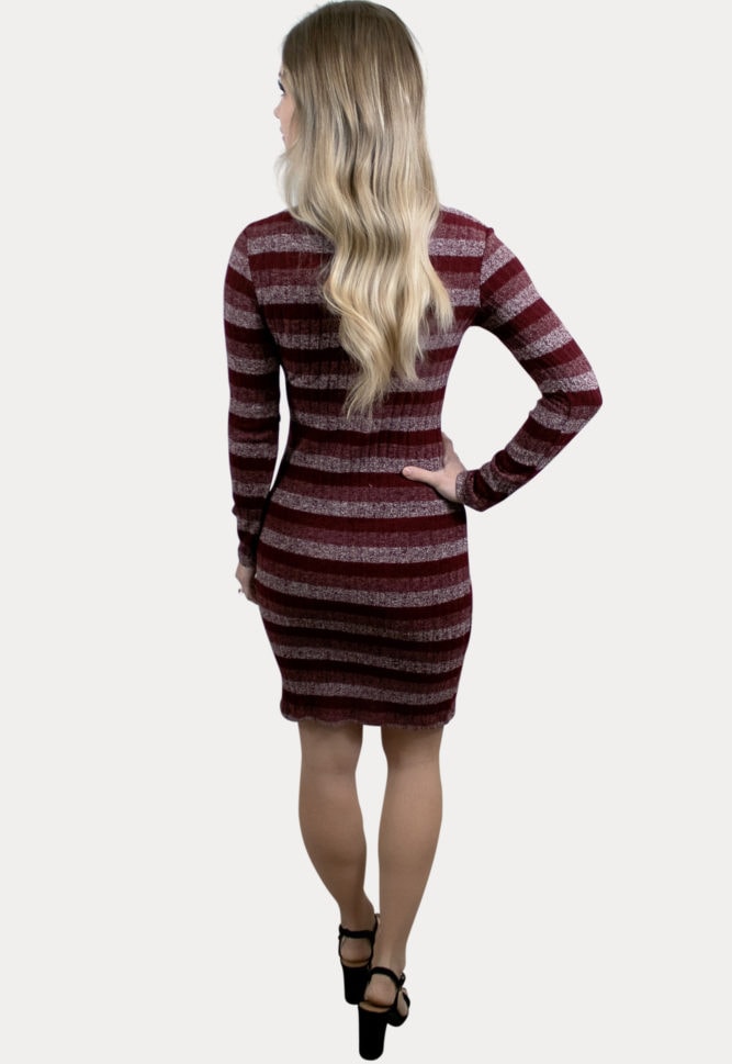 striped pregnancy sweater dress