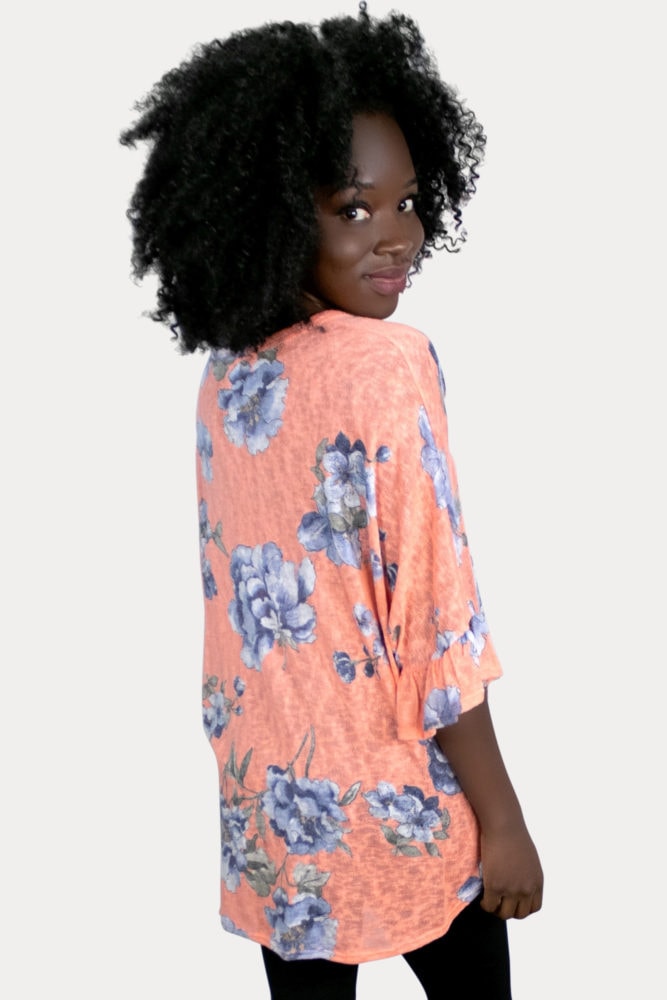 coral maternity top