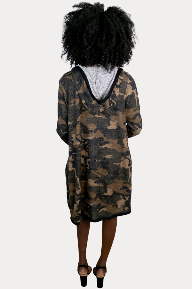 camo maternity cardigan