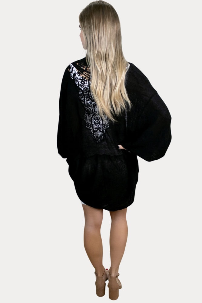 black maternity cardigan
