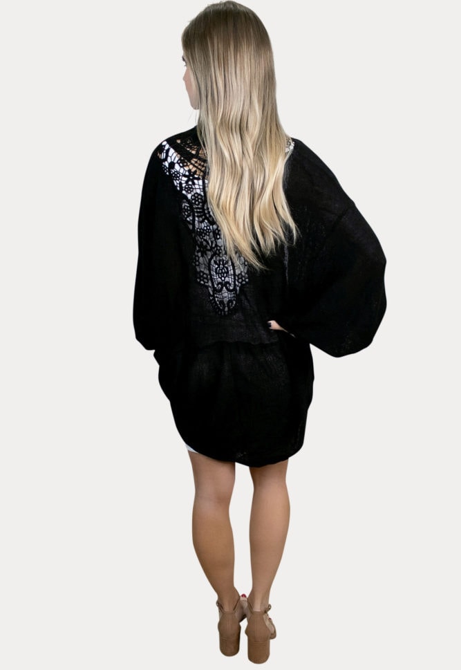 black maternity cardigan