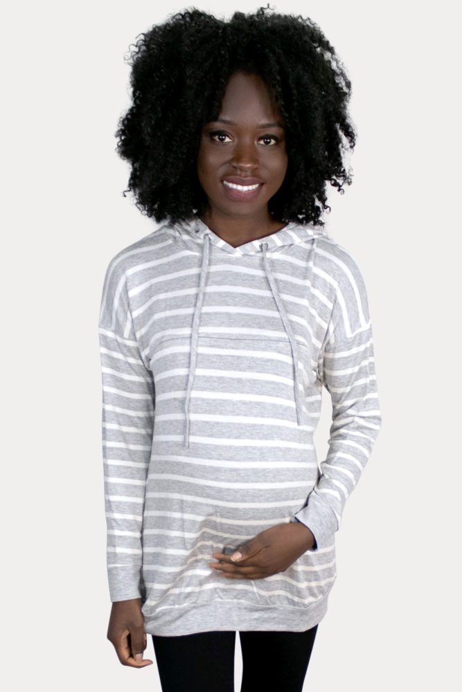 striped pregnancy sweatshirt