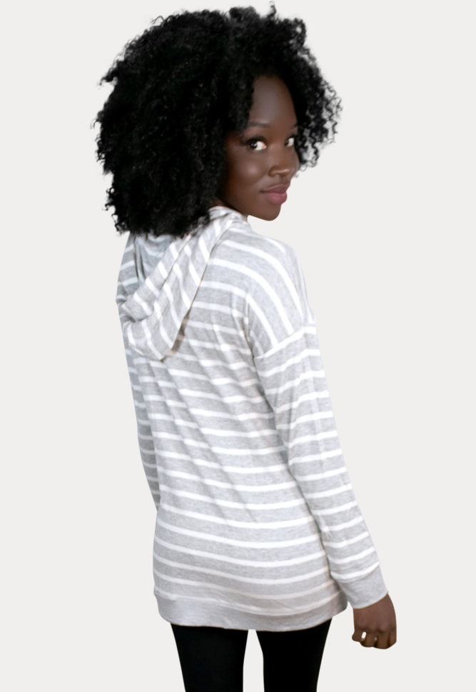 striped pregnancy sweatshirt