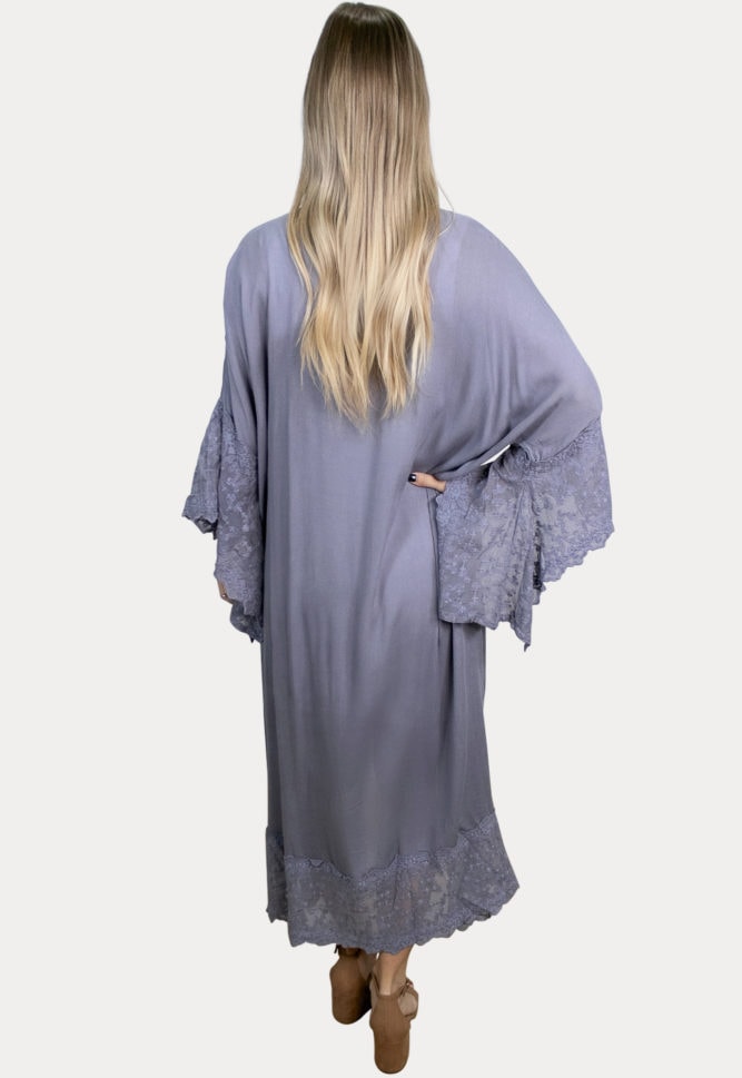 lilac maternity duster