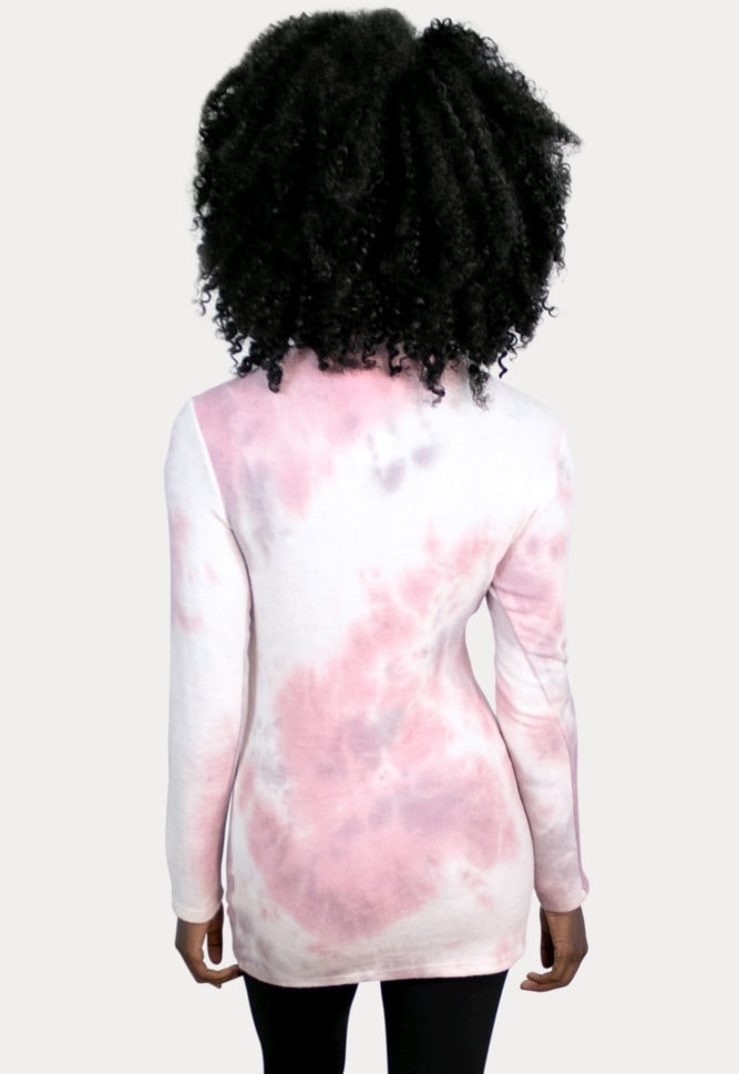 flattering tie dye maternity top