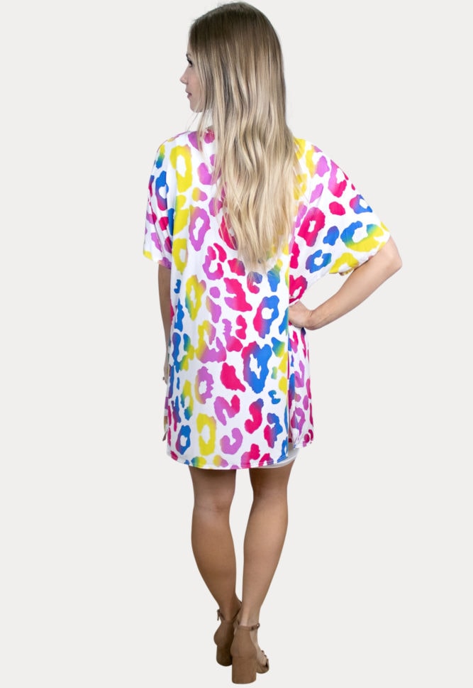 fun leopard maternity kimono