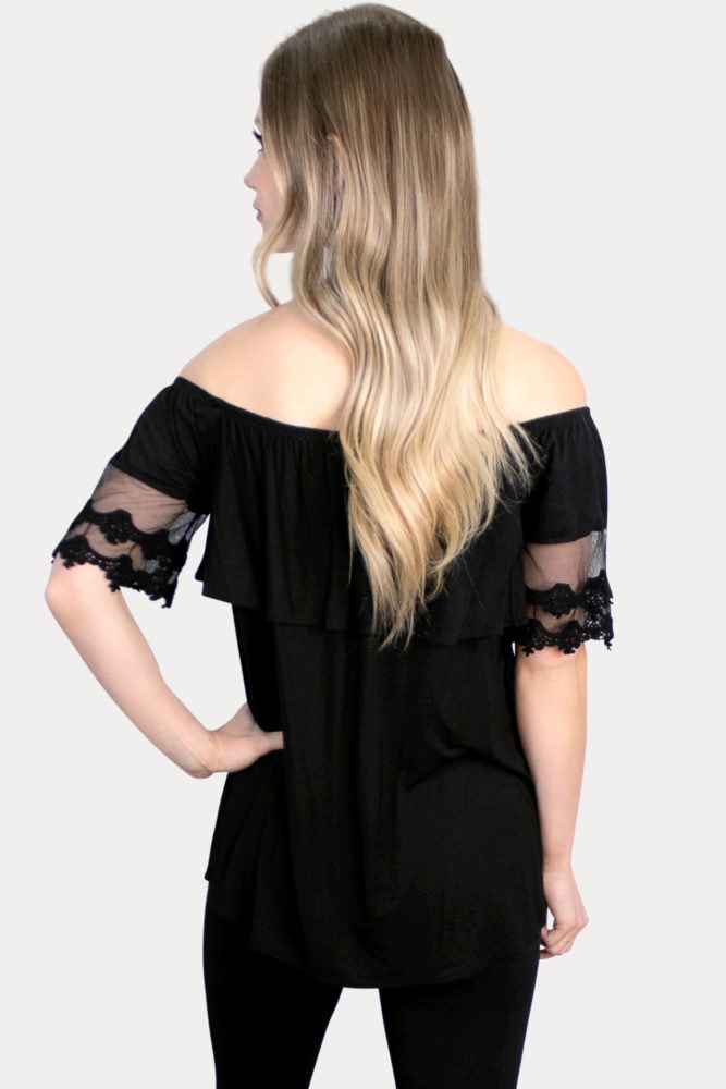 black maternity top