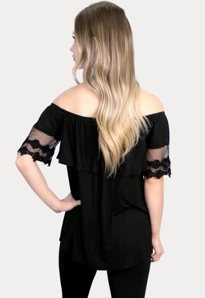 black maternity top