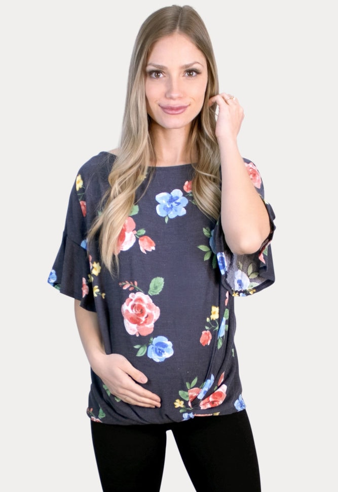 floral maternity top