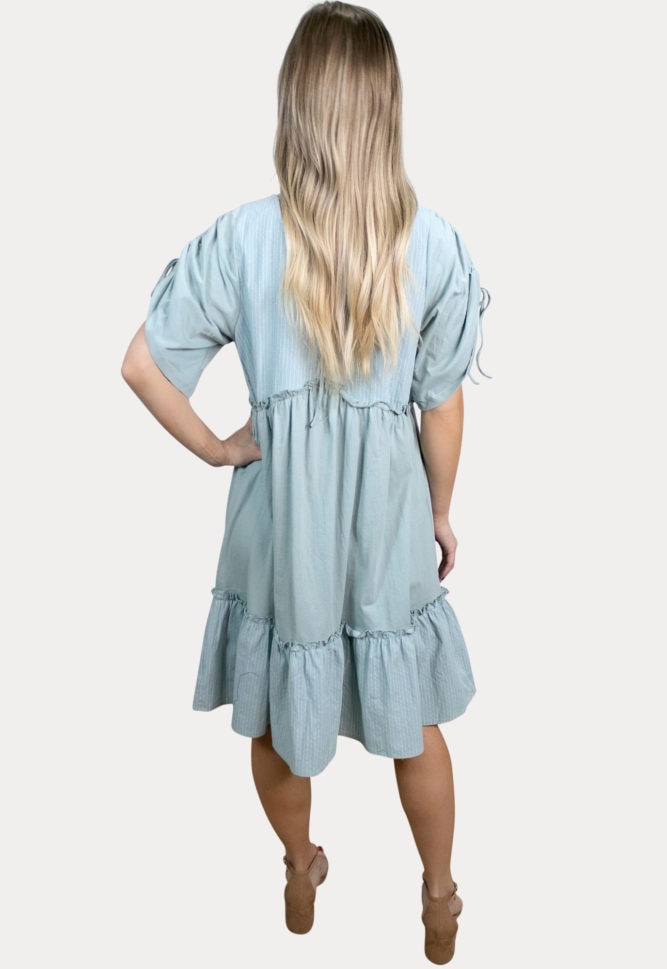 striped babydoll maternity dress