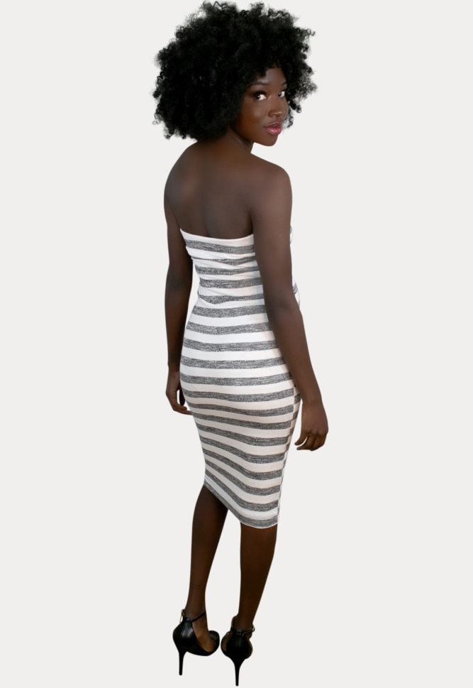 striped maternity bodycon
