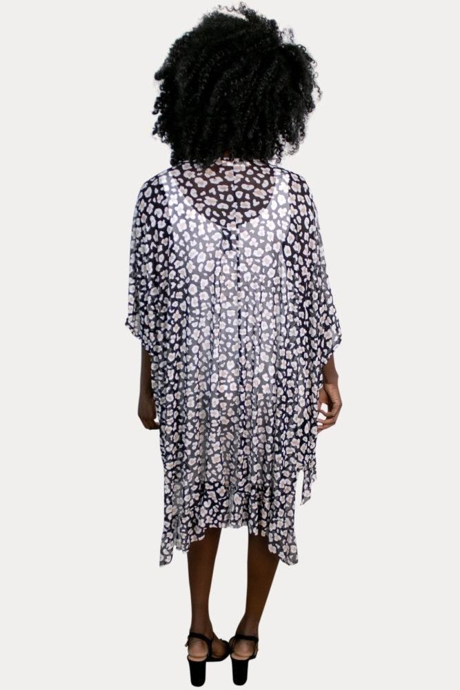 lightweight leopard print maternity kimono