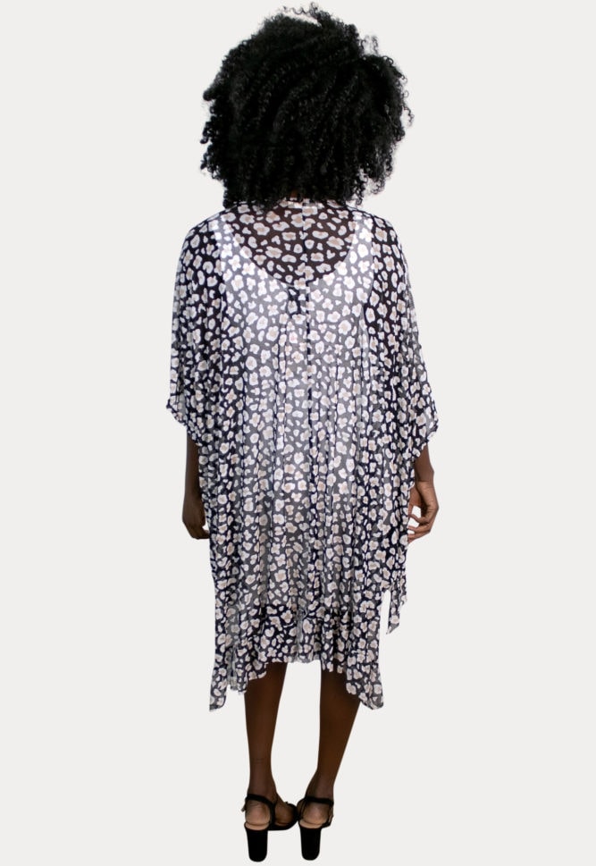 lightweight leopard print maternity kimono