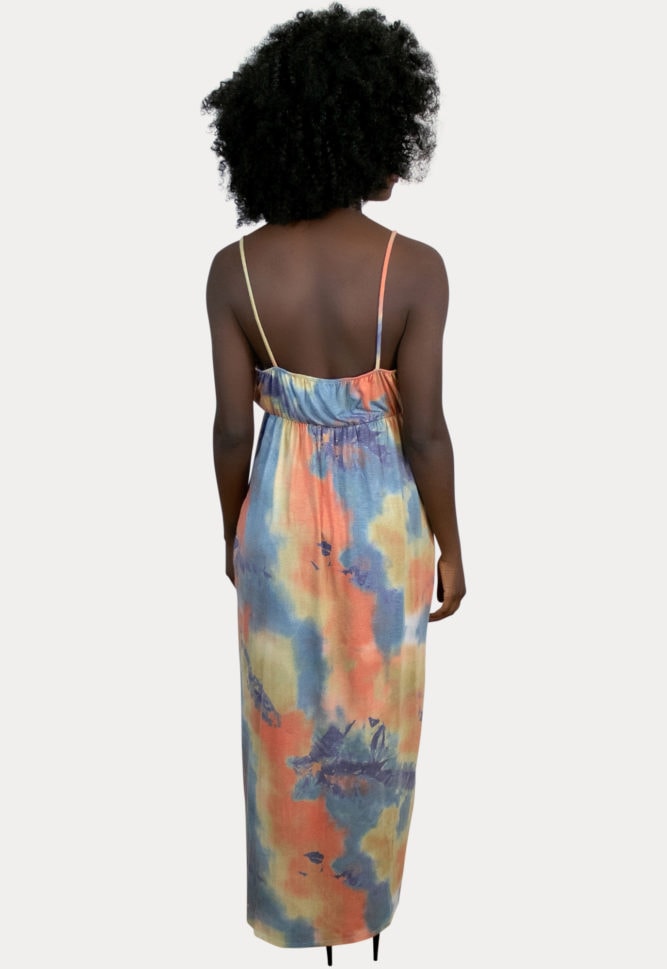 tie dye maternity maxi dress