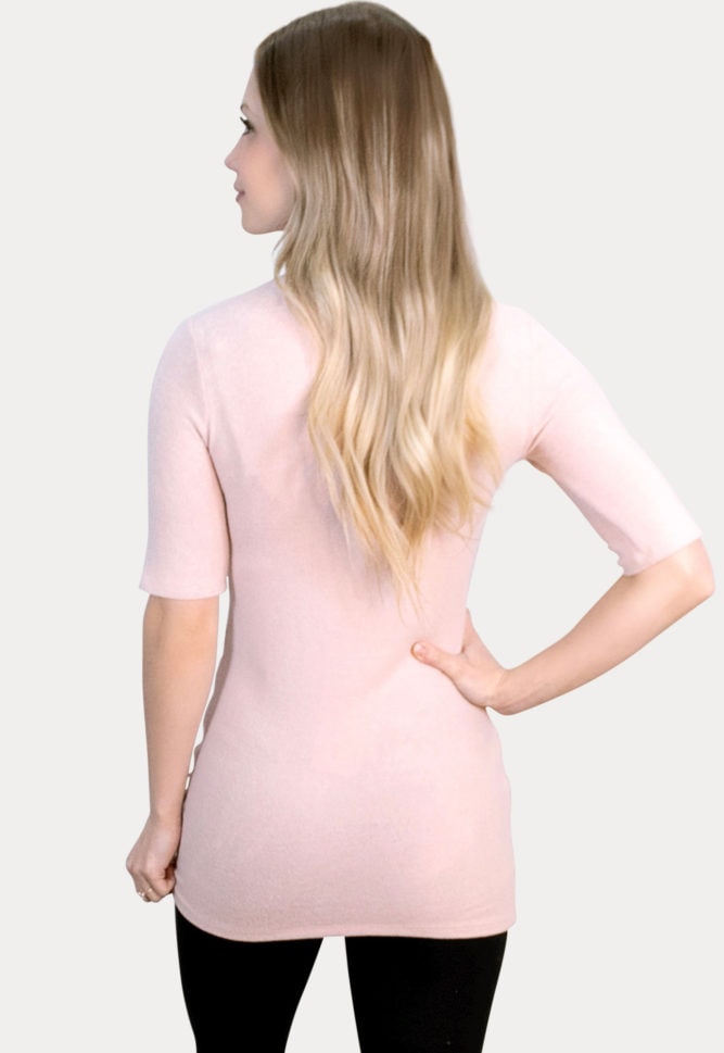 mock neck maternity top