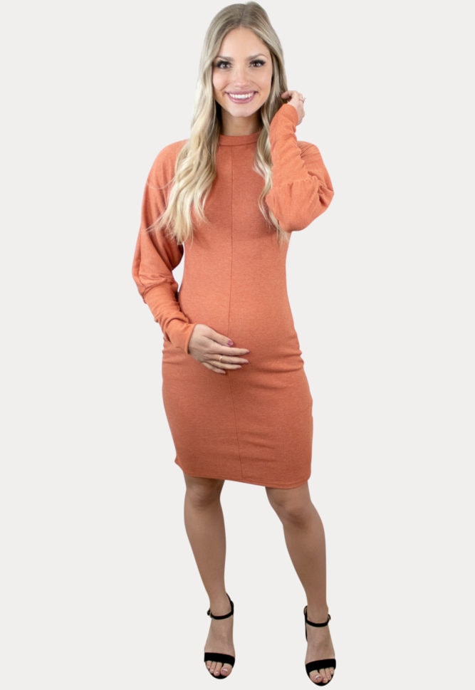 ribbed pregnancy dress