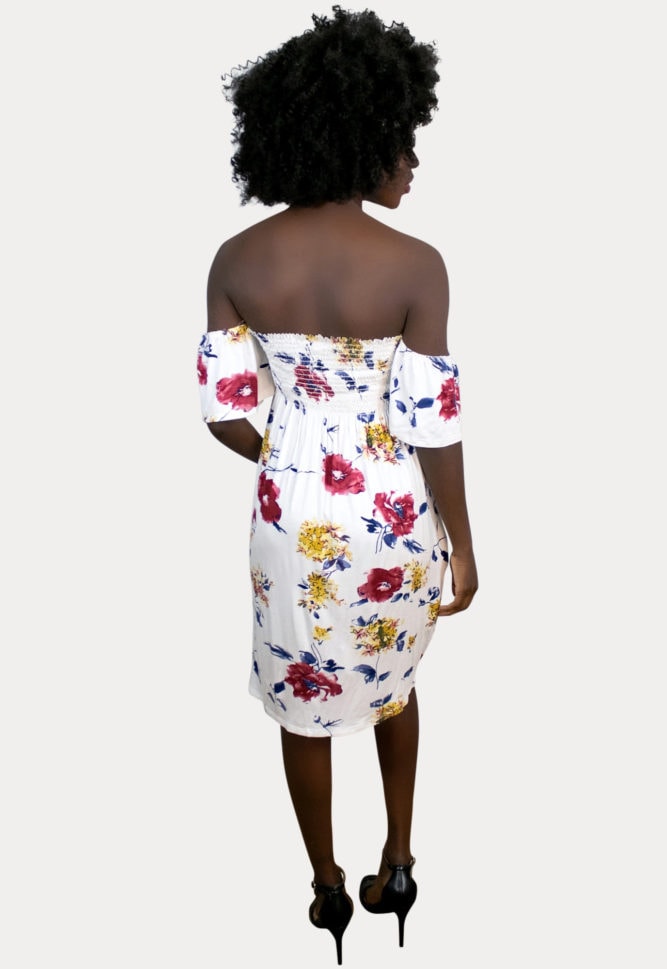 white maternity dress