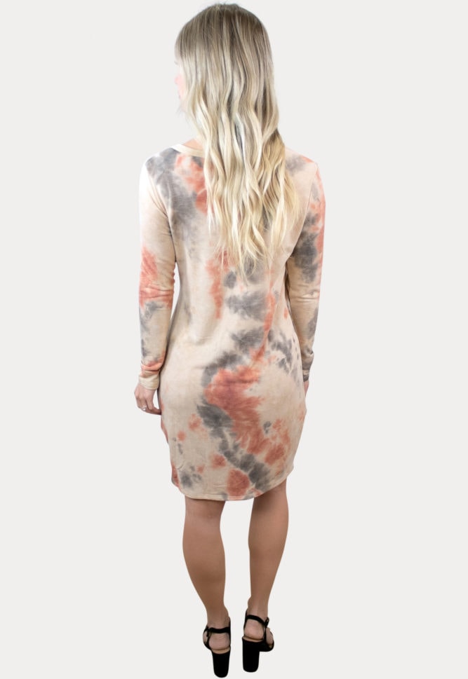 knot front pregnancy dress
