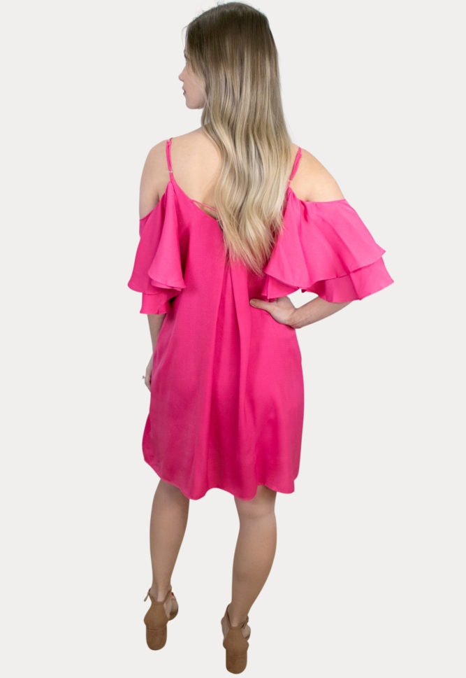 hot pink maternity dress