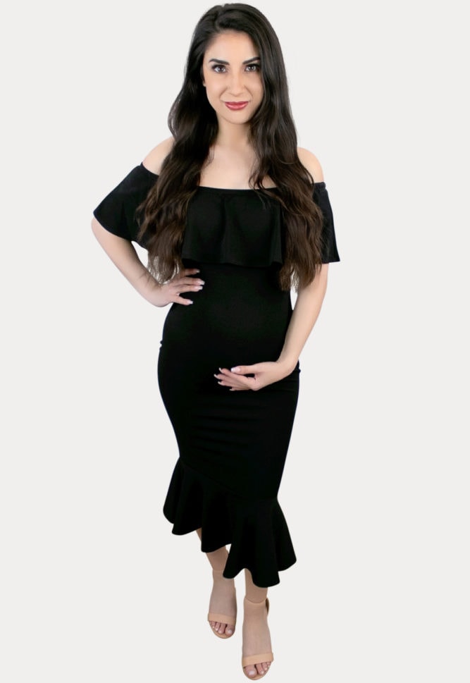 ruffle pregnancy dress
