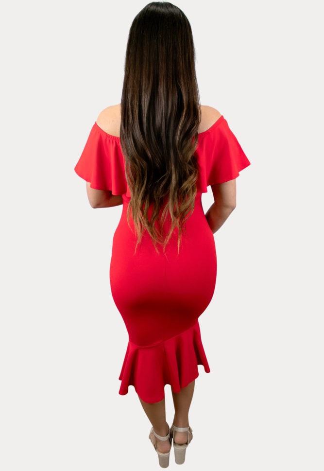 ruffle pregnancy dress