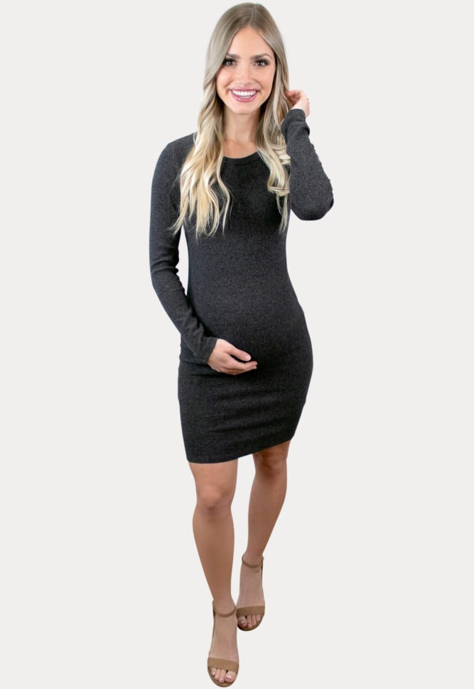 ribbed maternity dress