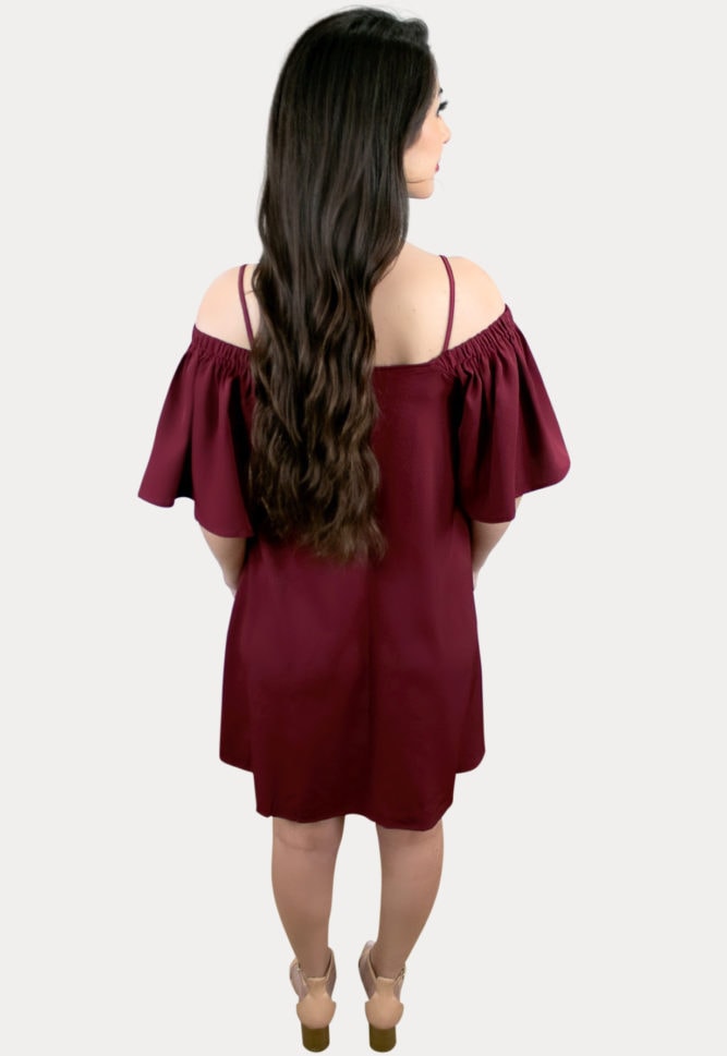 ruffle sleeve pregnancy dress