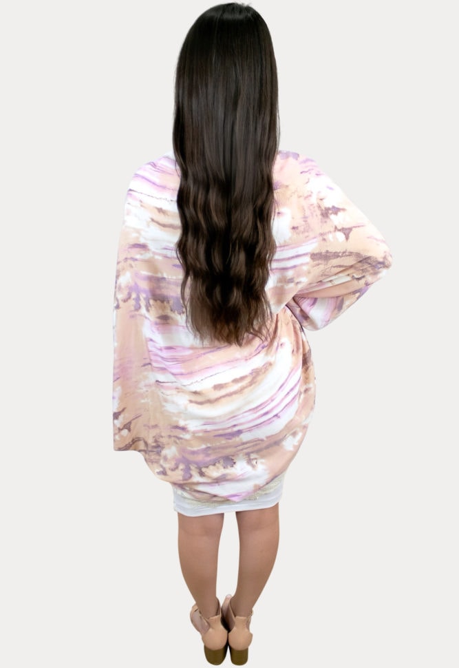stylish tie dye maternity cardigan