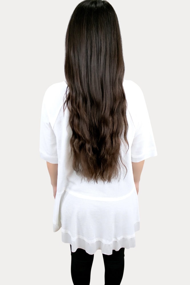 cream maternity tee