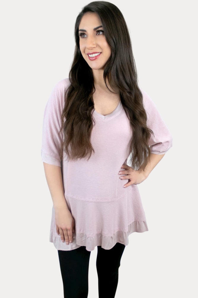 pink maternity tee