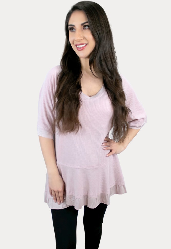 pink maternity tee