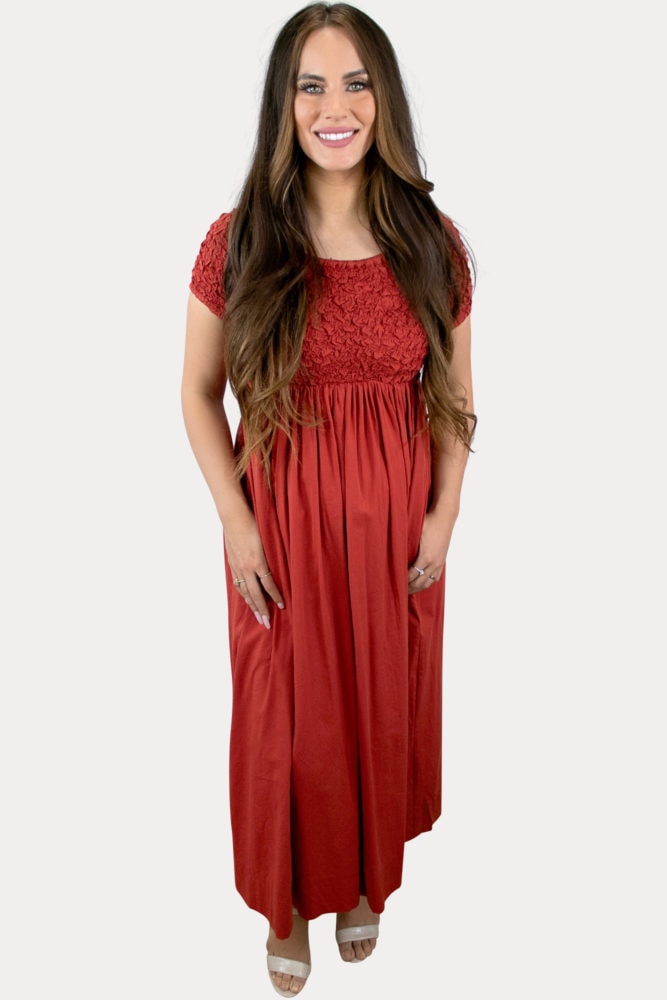 smock top maternity maxi
