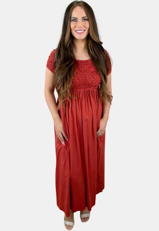 smock top maternity maxi