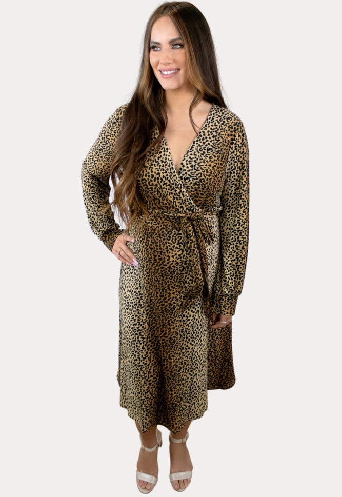 sweetheart leopard maternity dress