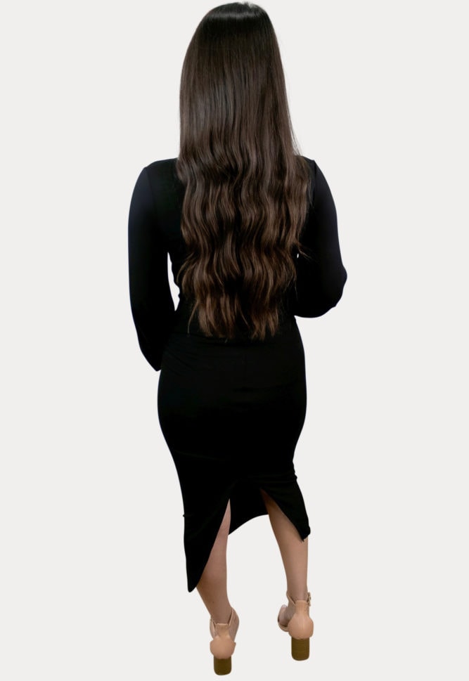 maternity dress with bishop sleeves