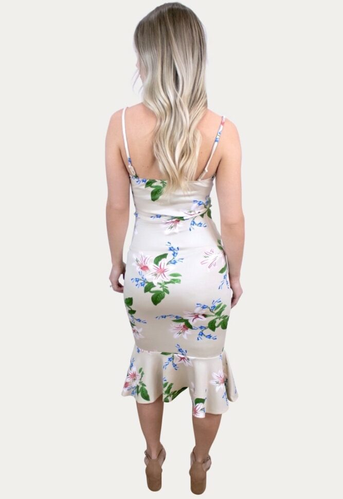 floral flare maternity dress
