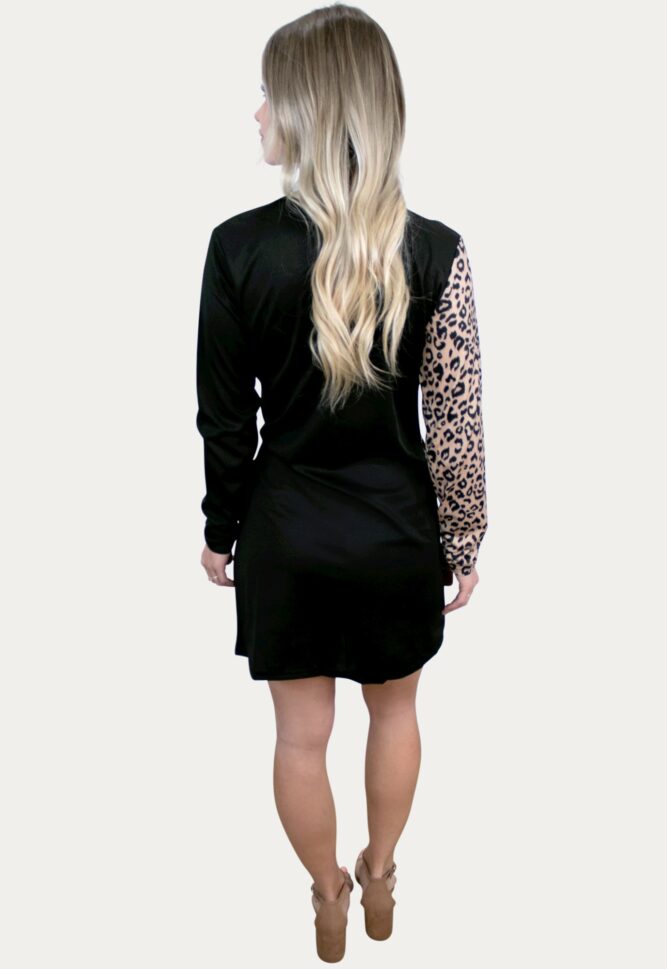 leopard wrap maternity dress