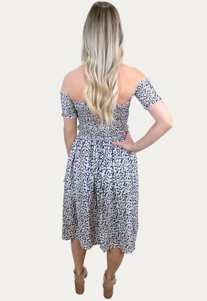 floral smock maternity dress