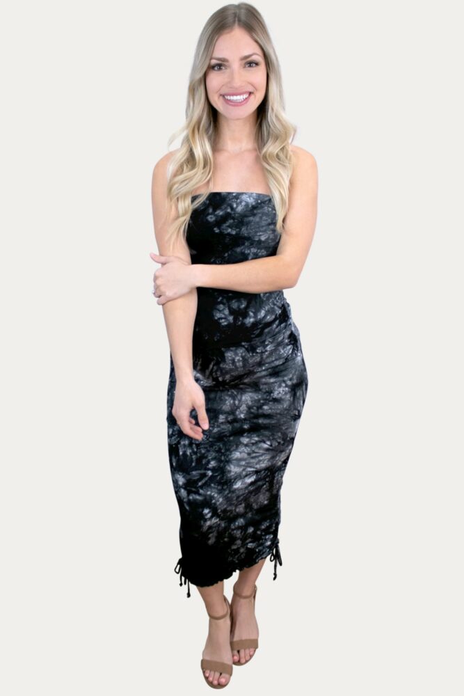 black tie dye maternity dress