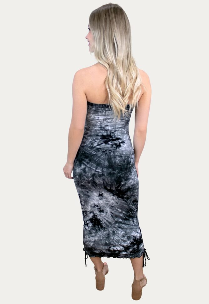 black tie dye maternity dress