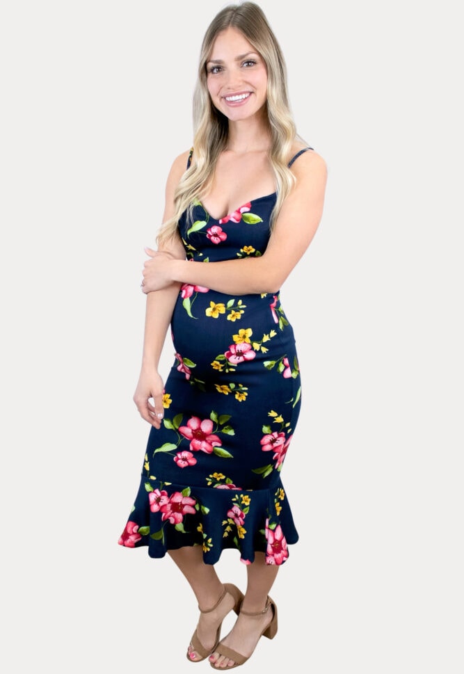 floral tank maternity dress