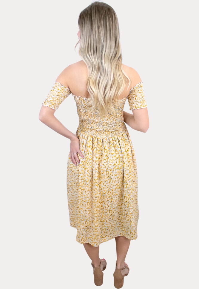 floral smock pregnancy dress