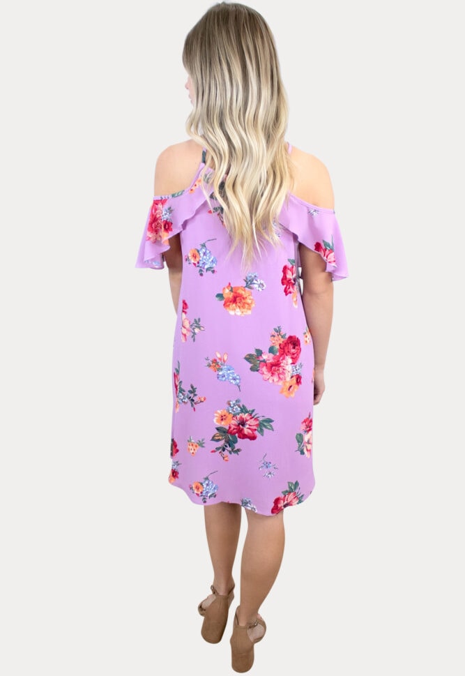 floral purple maternity dress