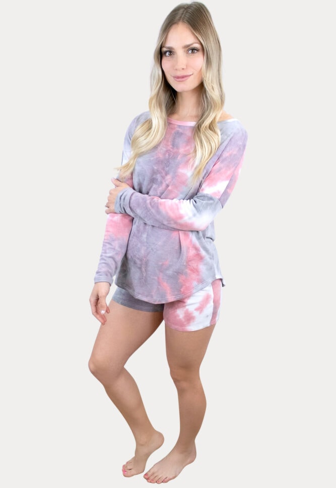 tie dye maternity lounge set